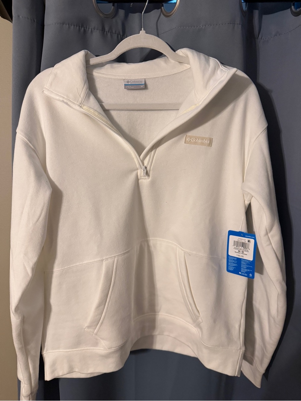 Columbia Women's Cream Half-Zip Hooded Pullover
